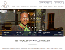 Tablet Screenshot of crestahotels.com